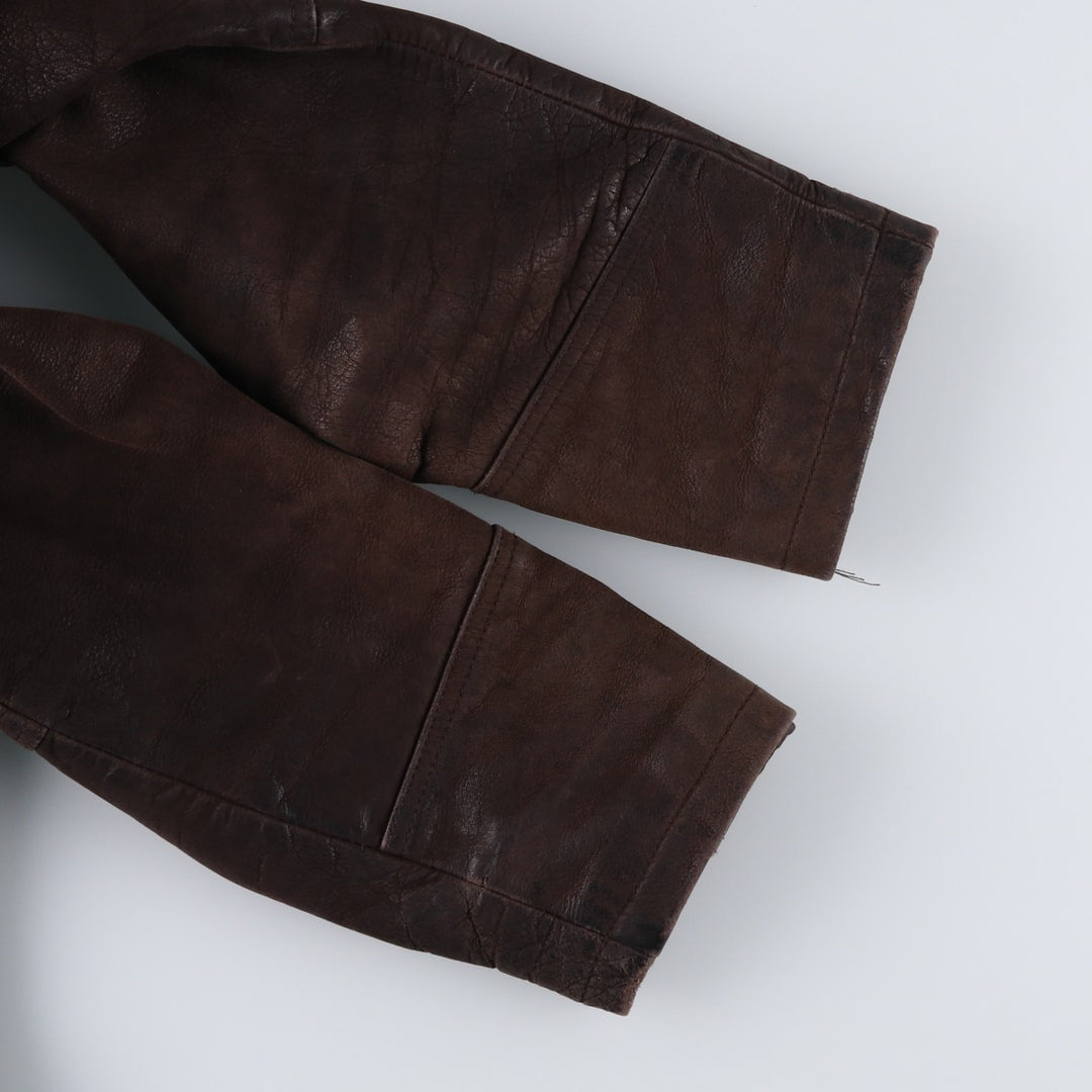 VENTIUNO Padded Swing Top Leather Blouson, Men's Size M unclear brown type Vintage Second Hand