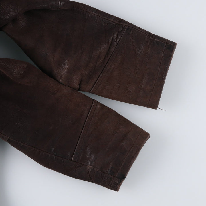 VENTIUNO Padded Swing Top Leather Blouson, Men's Size M unclear brown type Vintage Second Hand