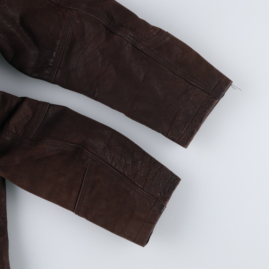 VENTIUNO Padded Swing Top Leather Blouson, Men's Size M unclear brown type Vintage Second Hand