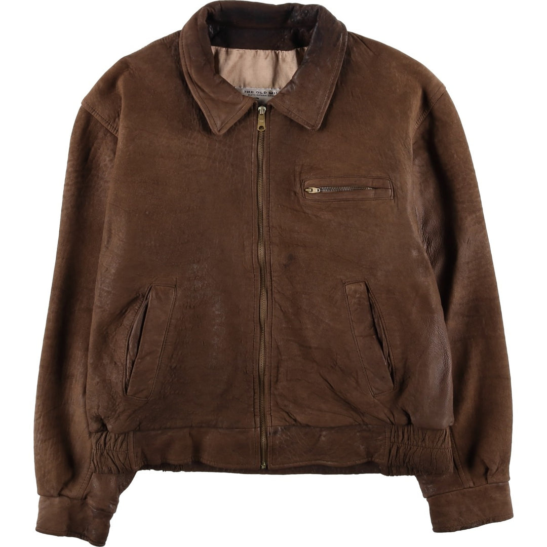 Glen Laine Swing-Top Leather Blouson, Made in Canada, Men's Size L genuine leather brown type Vintage Second Hand