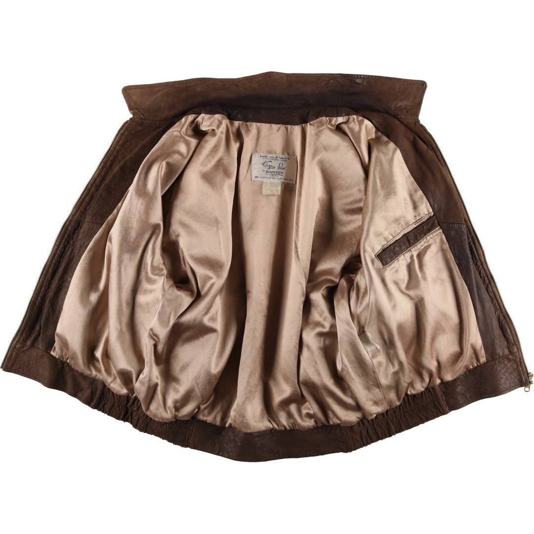 Glen Laine Swing-Top Leather Blouson, Made in Canada, Men's Size L genuine leather brown type Vintage Second Hand