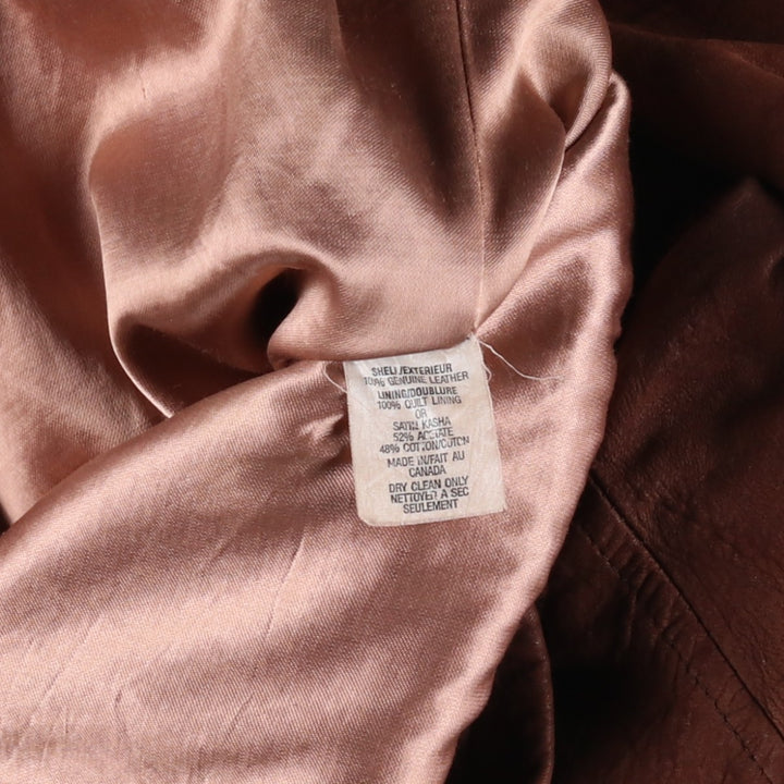 Glen Laine Swing-Top Leather Blouson, Made in Canada, Men's Size L genuine leather brown type Vintage Second Hand
