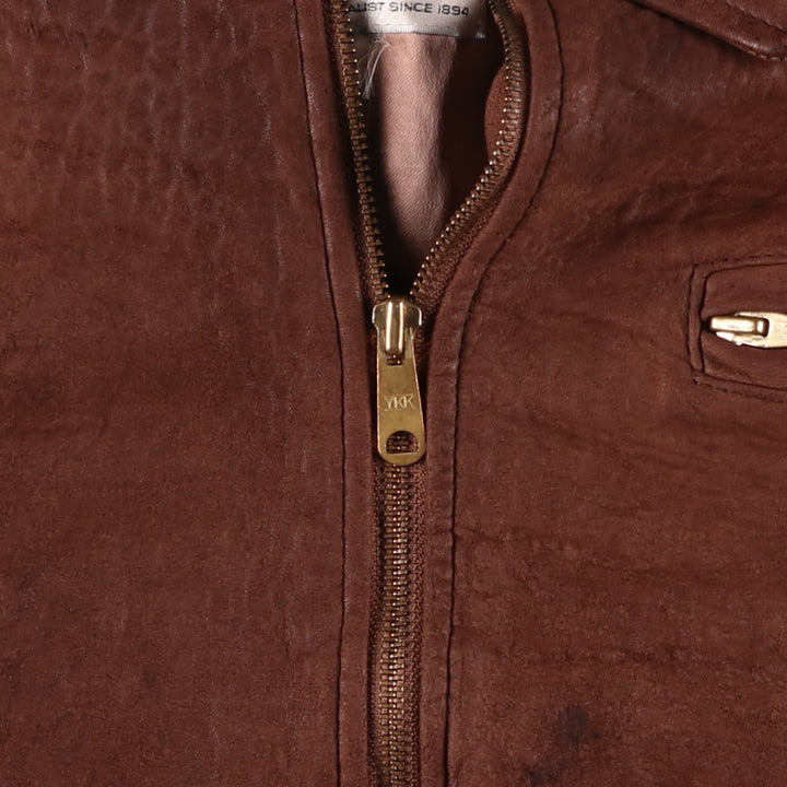 Glen Laine Swing-Top Leather Blouson, Made in Canada, Men's Size L genuine leather brown type Vintage Second Hand