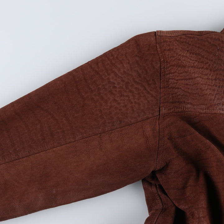 Glen Laine Swing-Top Leather Blouson, Made in Canada, Men's Size L genuine leather brown type Vintage Second Hand