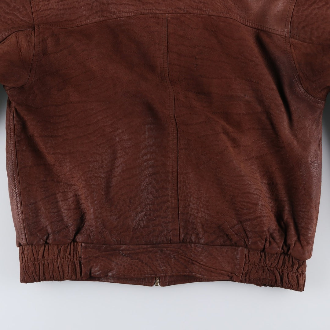 Glen Laine Swing-Top Leather Blouson, Made in Canada, Men's Size L genuine leather brown type Vintage Second Hand