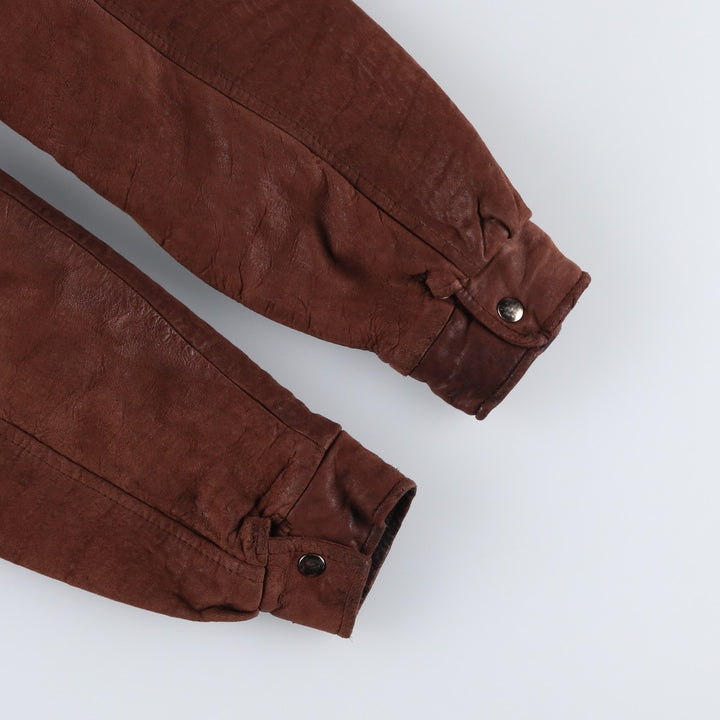Glen Laine Swing-Top Leather Blouson, Made in Canada, Men's Size L genuine leather brown type Vintage Second Hand