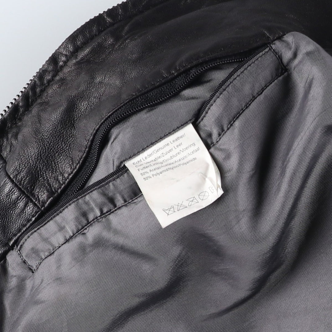 PaoLo NegRato l'uomo Leather Blouson, Men's Size L genuine leather black type Vintage Second Hand