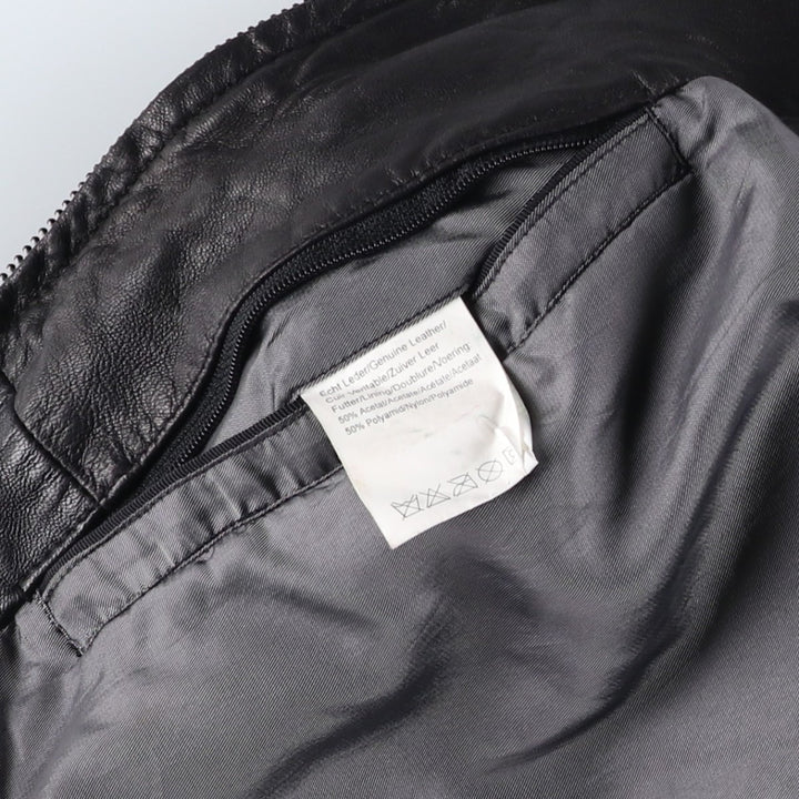 PaoLo NegRato l'uomo Leather Blouson, Men's Size L genuine leather black type Vintage Second Hand