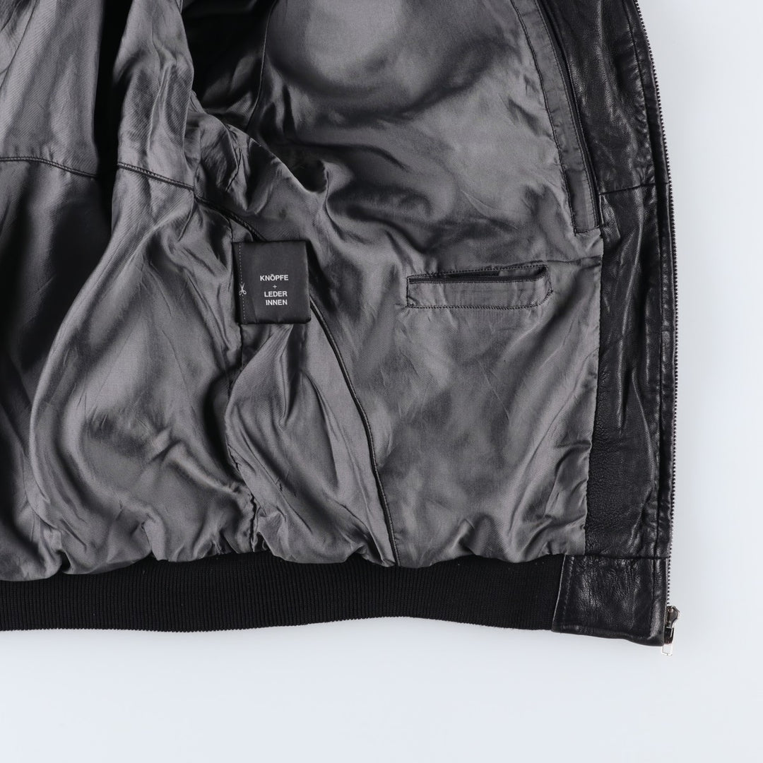 PaoLo NegRato l'uomo Leather Blouson, Men's Size L genuine leather black type Vintage Second Hand