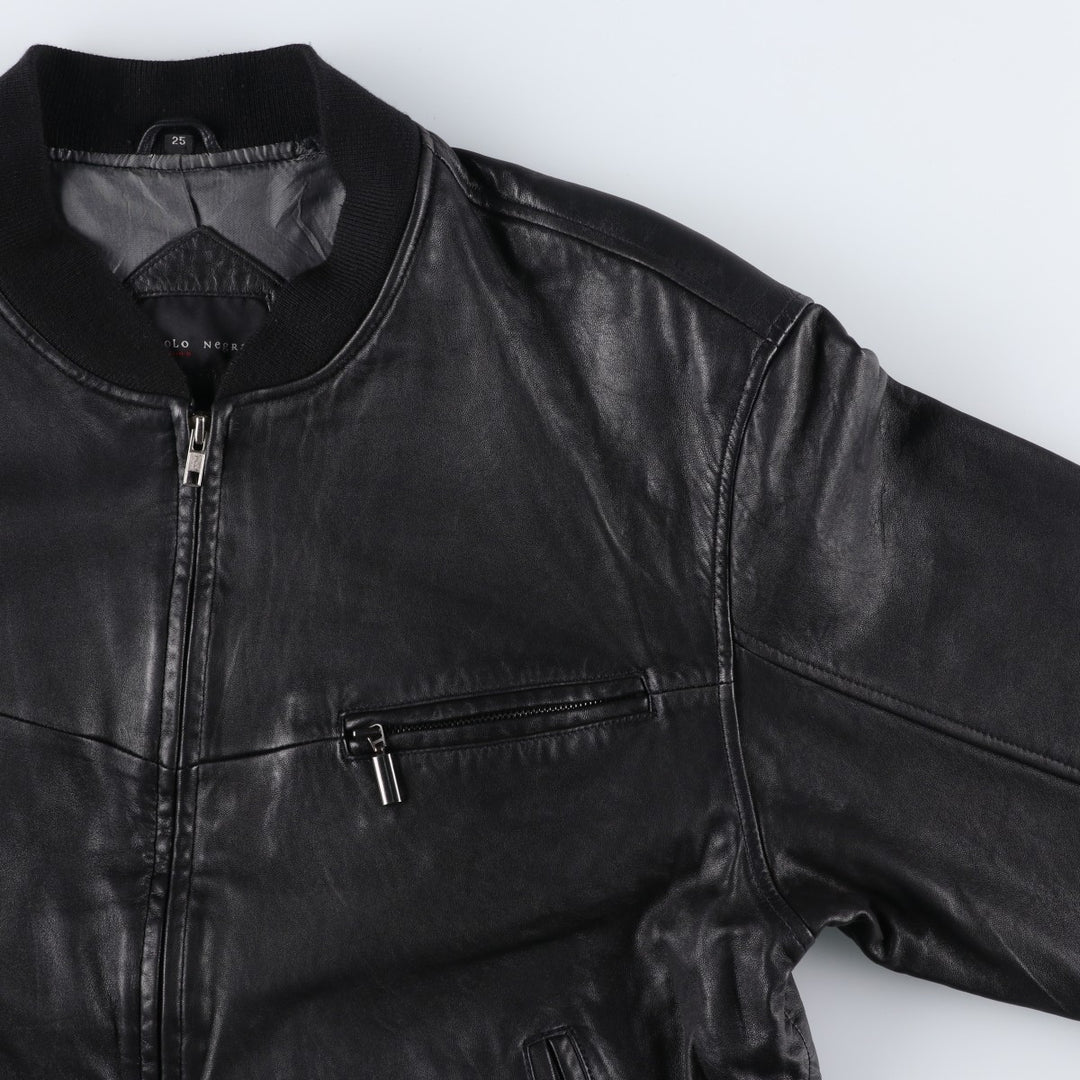 PaoLo NegRato l'uomo Leather Blouson, Men's Size L genuine leather black type Vintage Second Hand