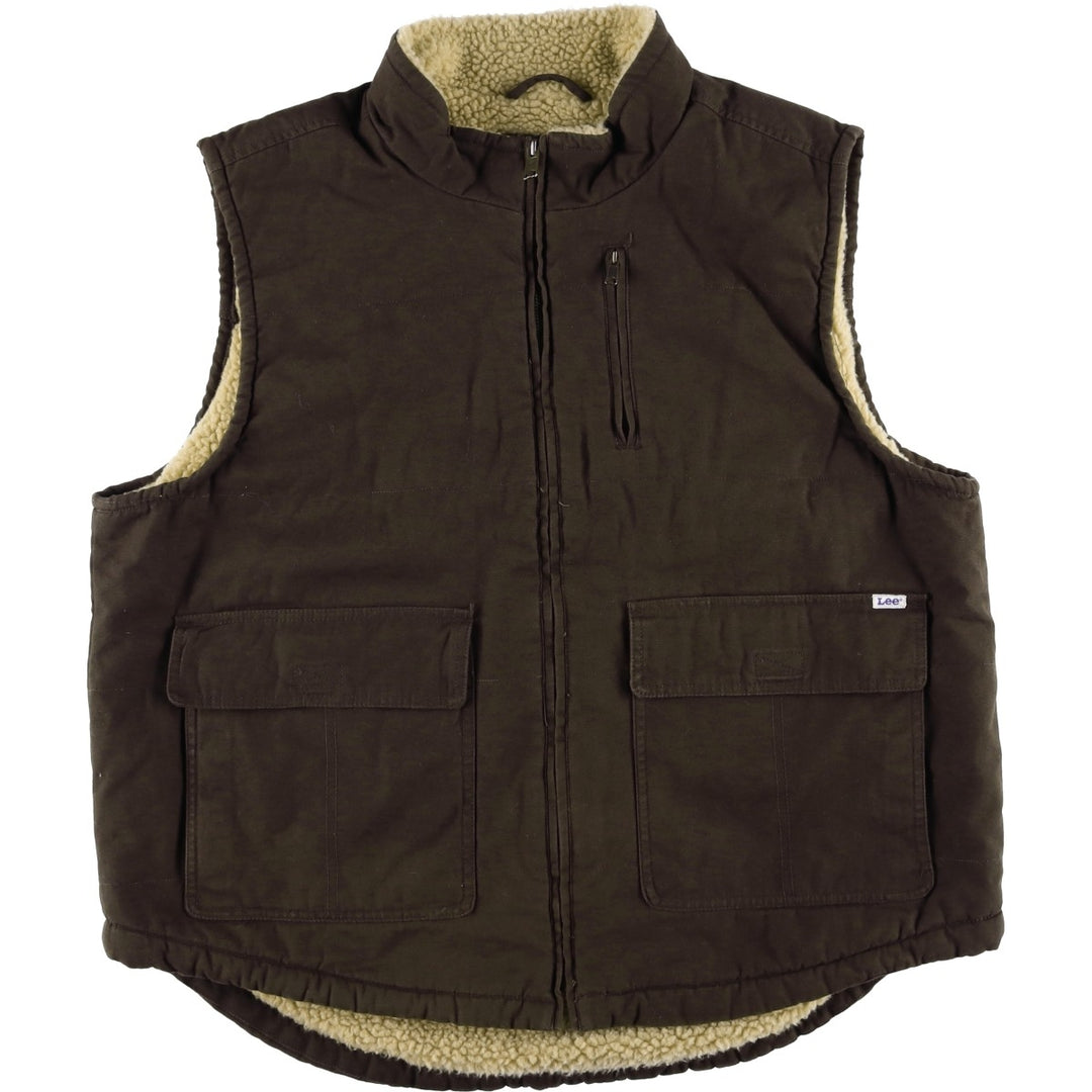 Lee WORKWEAR Duck Vest, Men's XL cotton brown type Vintage Second Hand