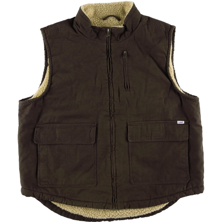 Lee WORKWEAR Duck Vest, Men's XL cotton brown type Vintage Second Hand