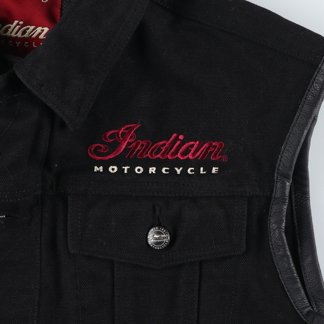 INDIAN duck vest, men's size M cotton black type Vintage Second Hand