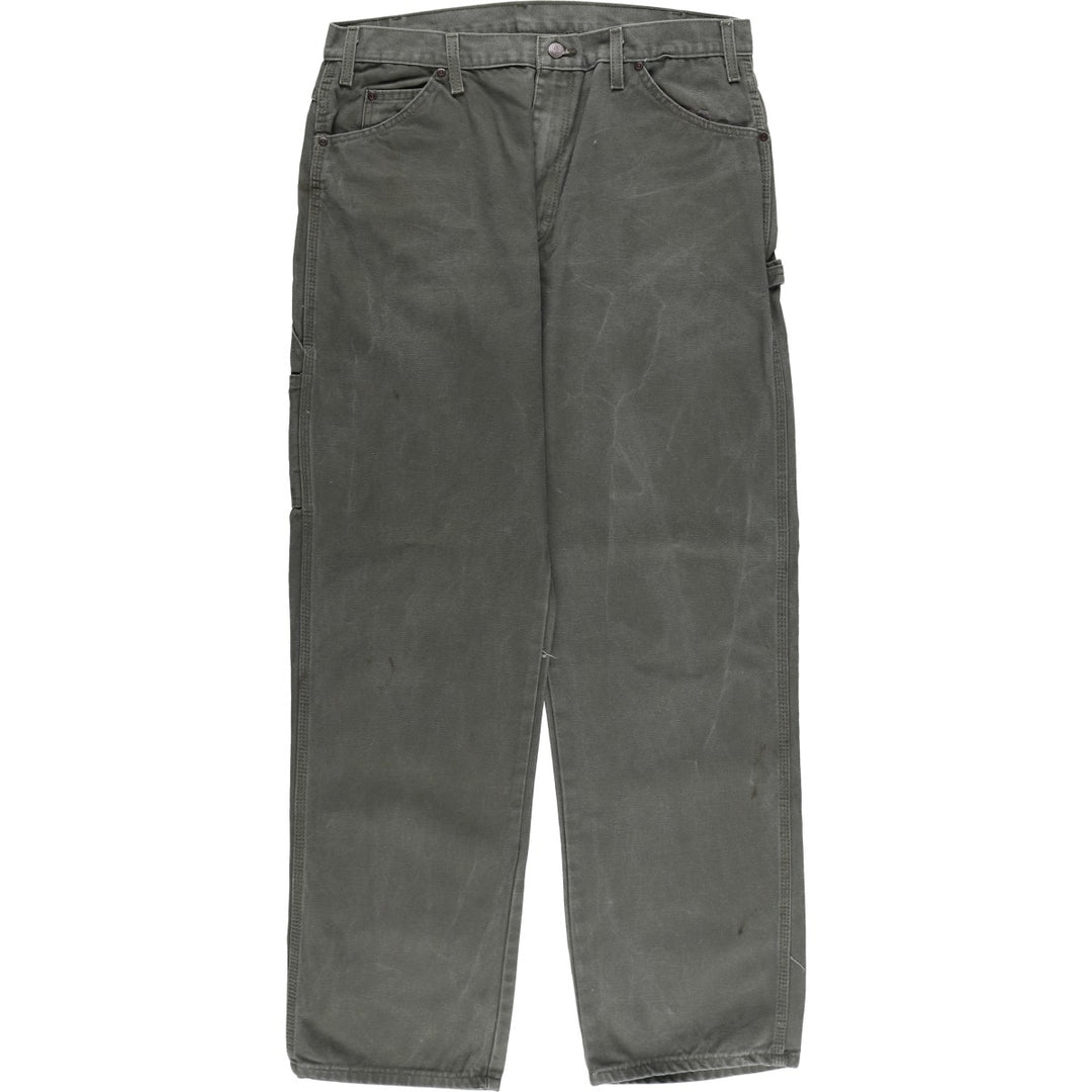 Dickies Relaxed Fit Duck Painter Pants, Men's, W36 equivalent cotton Khaki type Vintage Second Hand