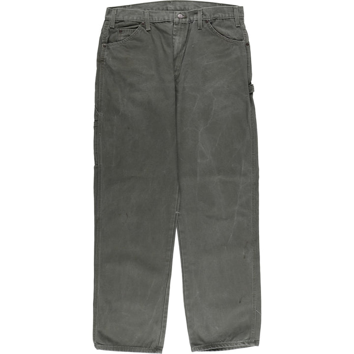 Dickies Relaxed Fit Duck Painter Pants, Men's, W36 equivalent cotton Khaki type Vintage Second Hand