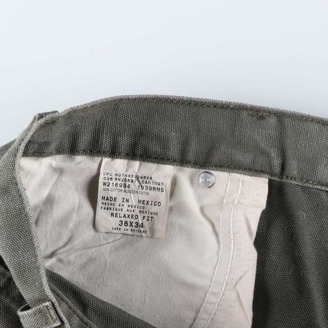 Dickies Relaxed Fit Duck Painter Pants, Men's, W36 equivalent cotton Khaki type Vintage Second Hand
