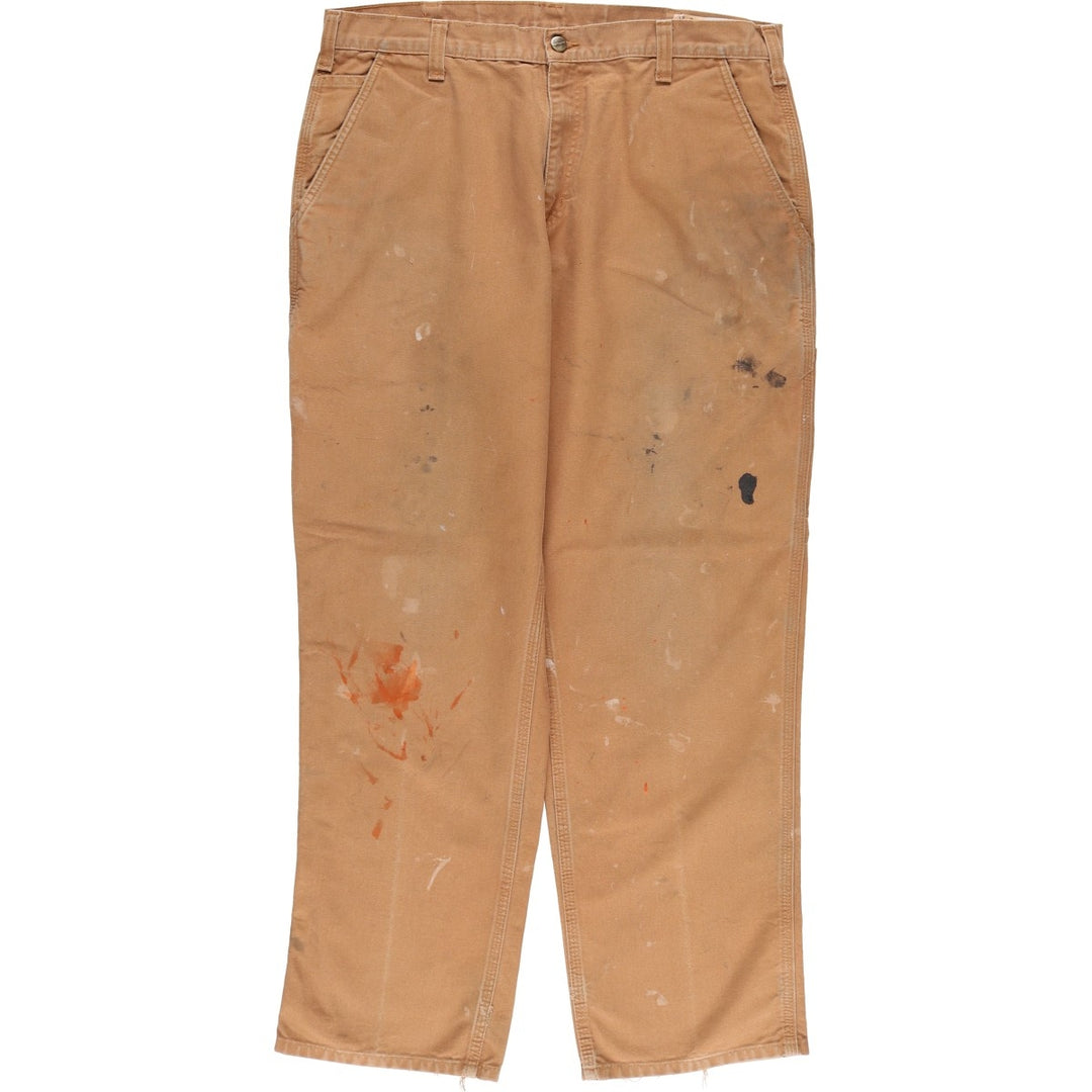 Carhartt Dungaree Fit Duck Painter Pants, Men's, W35 equivalent cotton beige type brown Vintage Second Hand