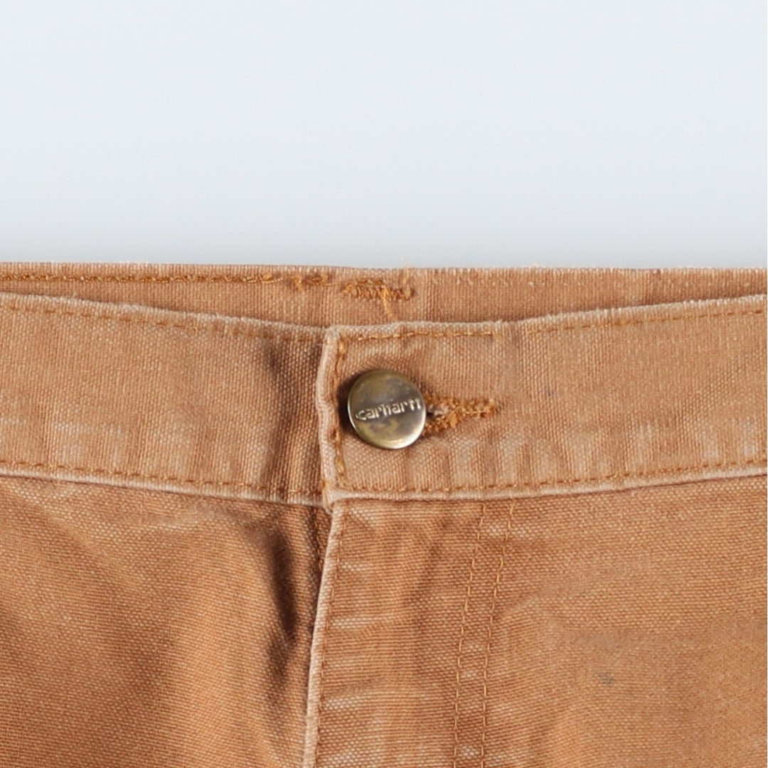 Carhartt Dungaree Fit Duck Painter Pants, Men's, W35 equivalent cotton beige type brown Vintage Second Hand