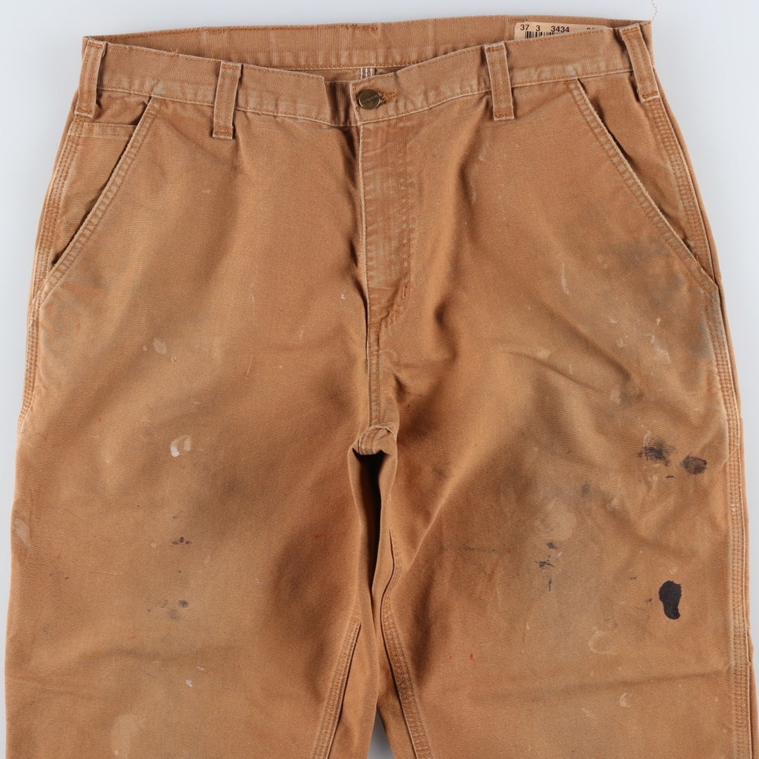 Carhartt Dungaree Fit Duck Painter Pants, Men's, W35 equivalent cotton beige type brown Vintage Second Hand