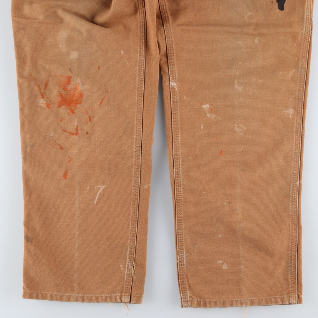 Carhartt Dungaree Fit Duck Painter Pants, Men's, W35 equivalent cotton beige type brown Vintage Second Hand
