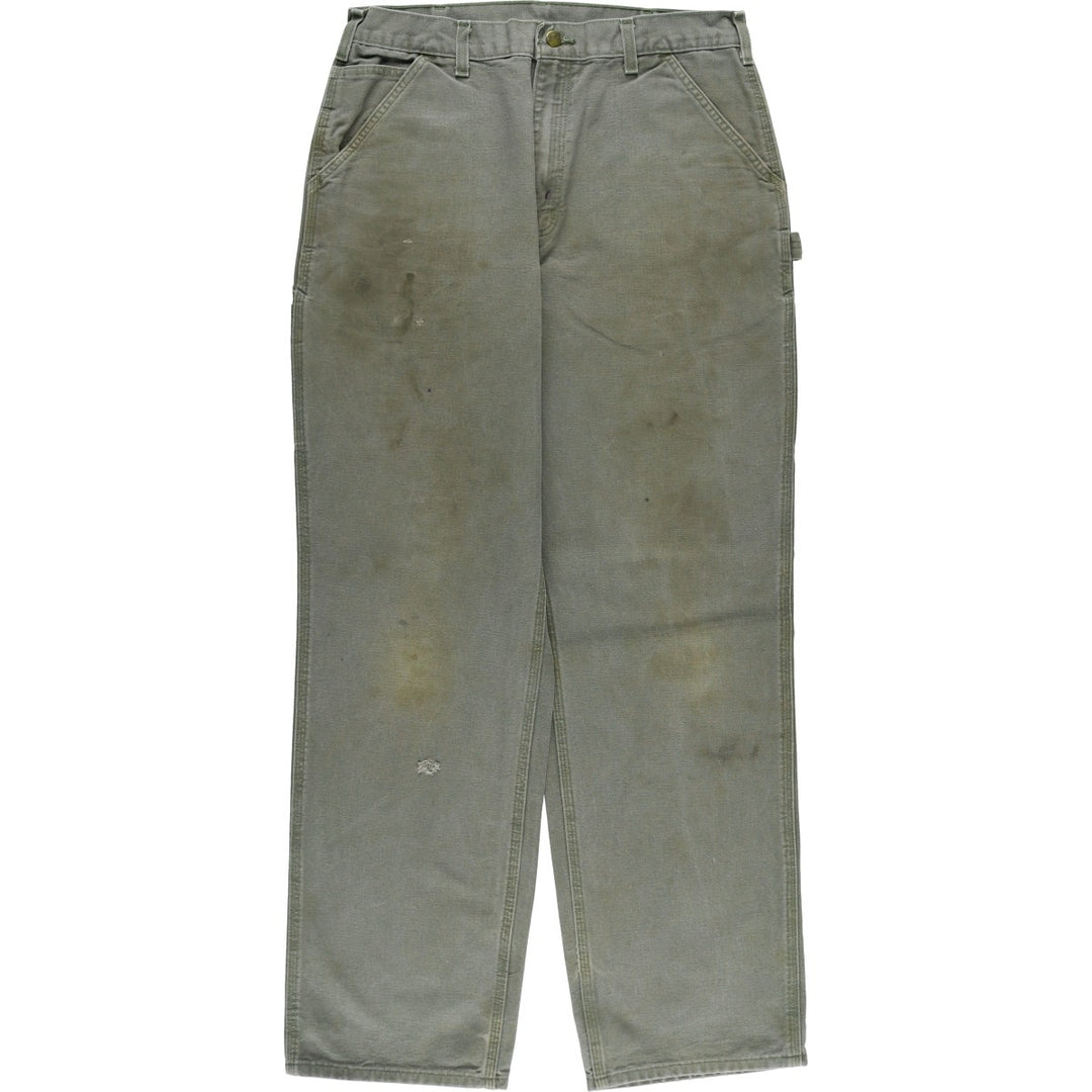 Carhartt Loose Original Fit Duck Painter Pants, Men's, W32 equivalent cotton Khaki type Vintage Second Hand