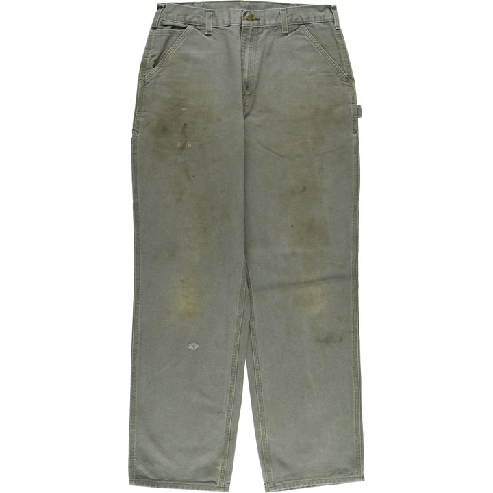 Carhartt Loose Original Fit Duck Painter Pants, Men's, W32 equivalent cotton Khaki type Vintage Second Hand