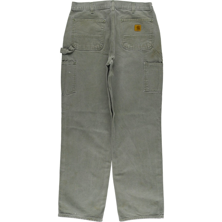 Carhartt Loose Original Fit Duck Painter Pants, Men's, W32 equivalent cotton Khaki type Vintage Second Hand