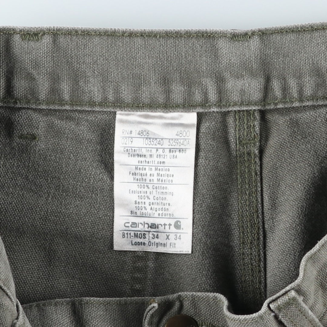 Carhartt Loose Original Fit Duck Painter Pants, Men's, W32 equivalent cotton Khaki type Vintage Second Hand