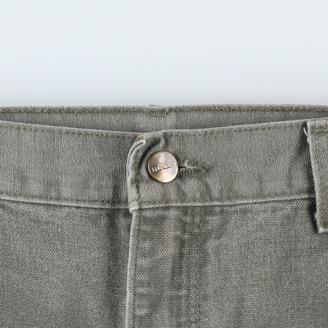 Carhartt Loose Original Fit Duck Painter Pants, Men's, W32 equivalent cotton Khaki type Vintage Second Hand