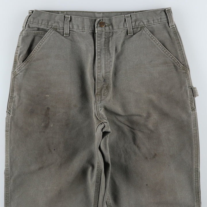 Carhartt Loose Original Fit Duck Painter Pants, Men's, W32 equivalent cotton Khaki type Vintage Second Hand