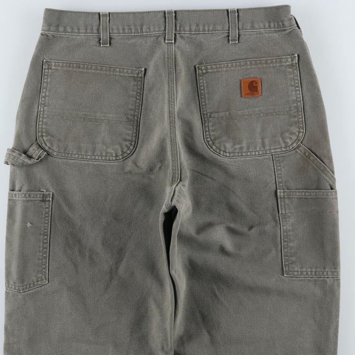 Carhartt Loose Original Fit Duck Painter Pants, Men's, W32 equivalent cotton Khaki type Vintage Second Hand