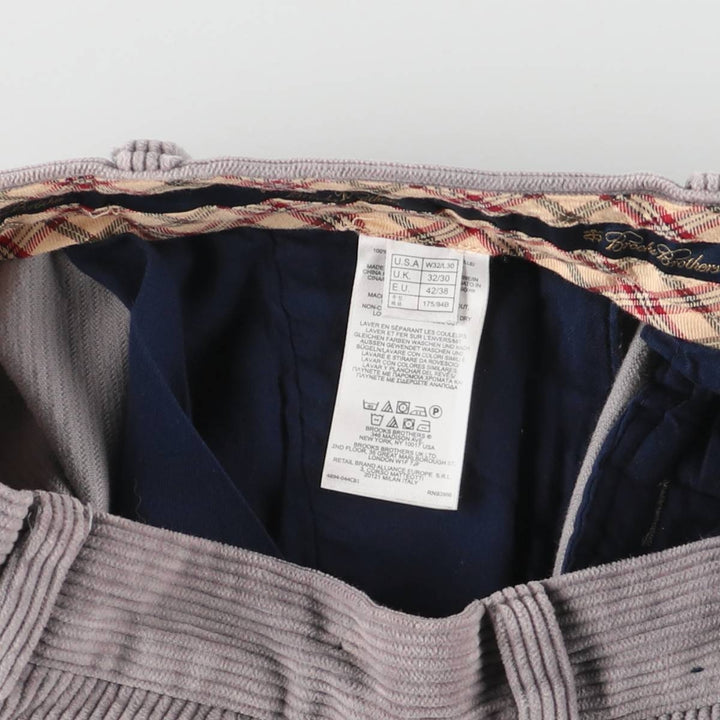 Brooks Brothers Men's Corduroy Pants, Size W30 cotton gray type Vintage Second Hand