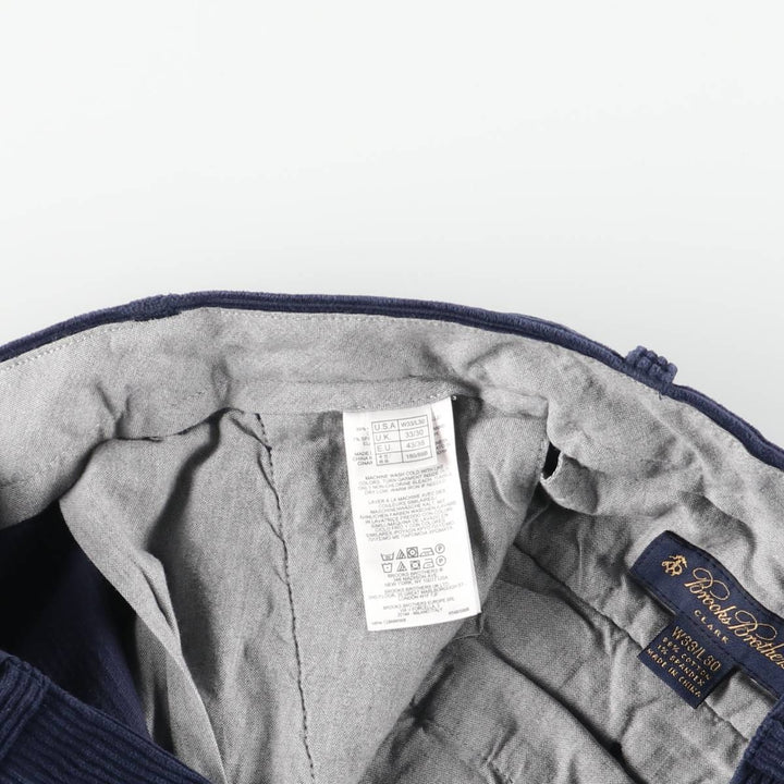 Brooks Brothers Clark Corduroy Pants, Men's, Size W32 cotton navy blue type Vintage Second Hand