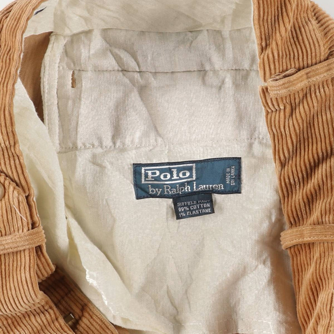 Ralph Lauren POLO by Ralph Lauren Corduroy Pants Men's W33 cotton beige type brown Vintage Second Hand