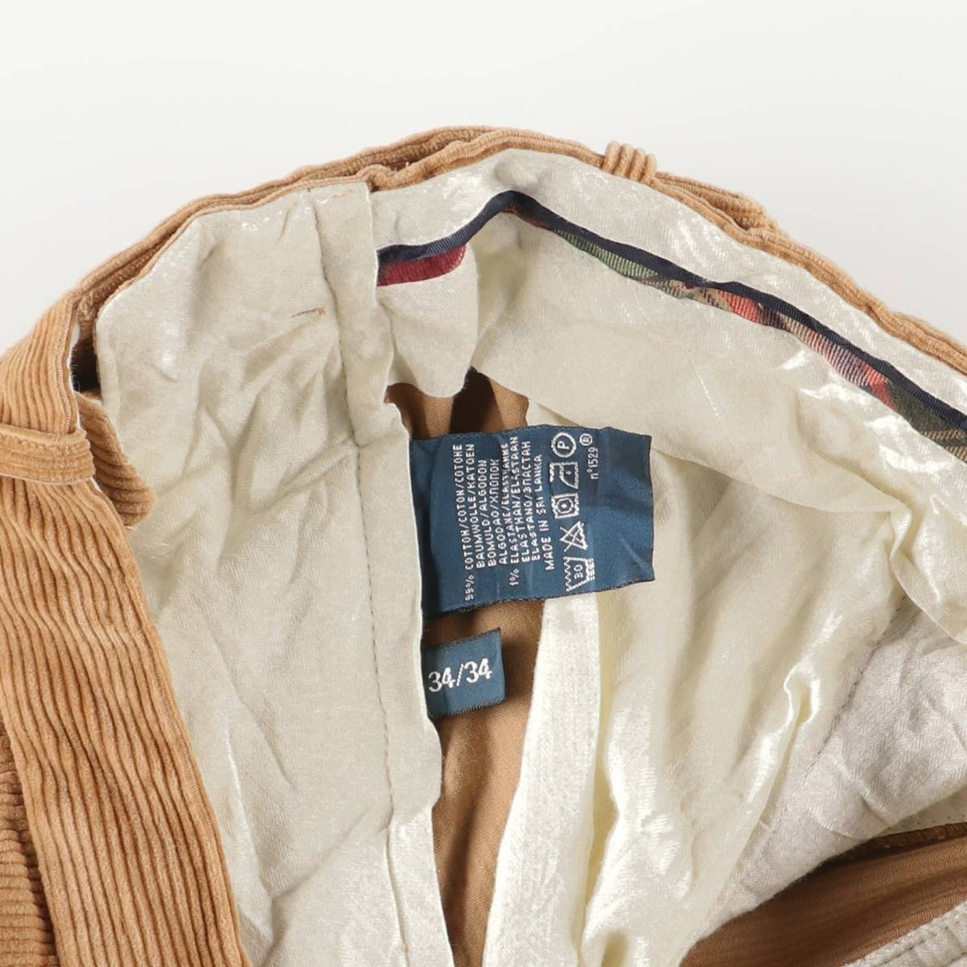 Ralph Lauren POLO by Ralph Lauren Corduroy Pants Men's W33 cotton beige type brown Vintage Second Hand