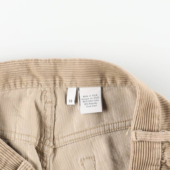 Calvin Klein Jeans Wide Ribbed Corduroy Pants, Made in USA, Men's, Size W32 cotton Beige type Vintage Second Hand