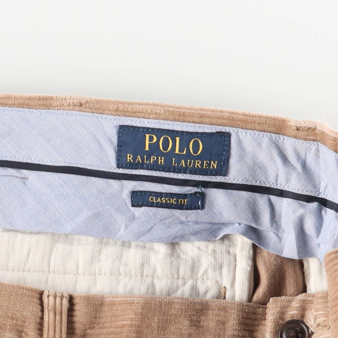 Ralph Lauren POLO RALPH LAUREN CLASSIC FIT corduroy pants, men's size W33 cotton Beige type Vintage Second Hand