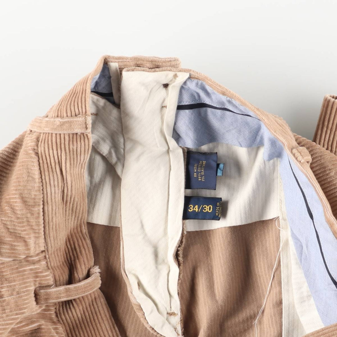 Ralph Lauren POLO RALPH LAUREN CLASSIC FIT corduroy pants, men's size W33 cotton Beige type Vintage Second Hand