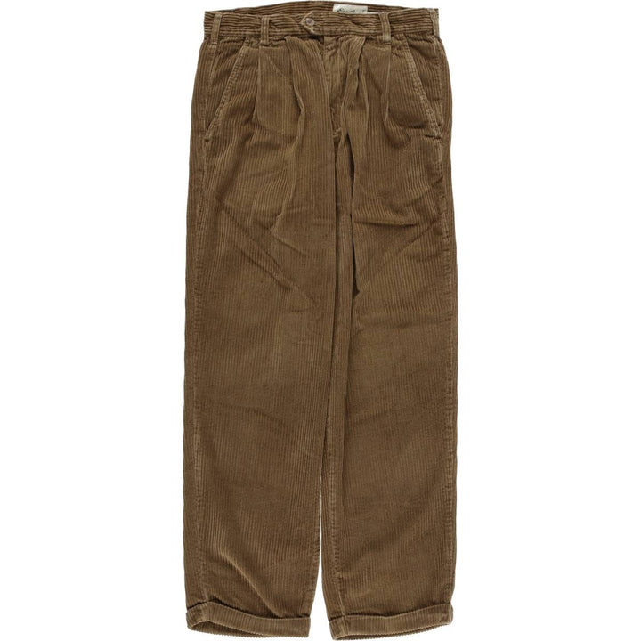 Eddie Bauer Men's Two-Puck Wide-Rib Corduroy Pants, Size W30 cotton beige type brown Vintage Second Hand