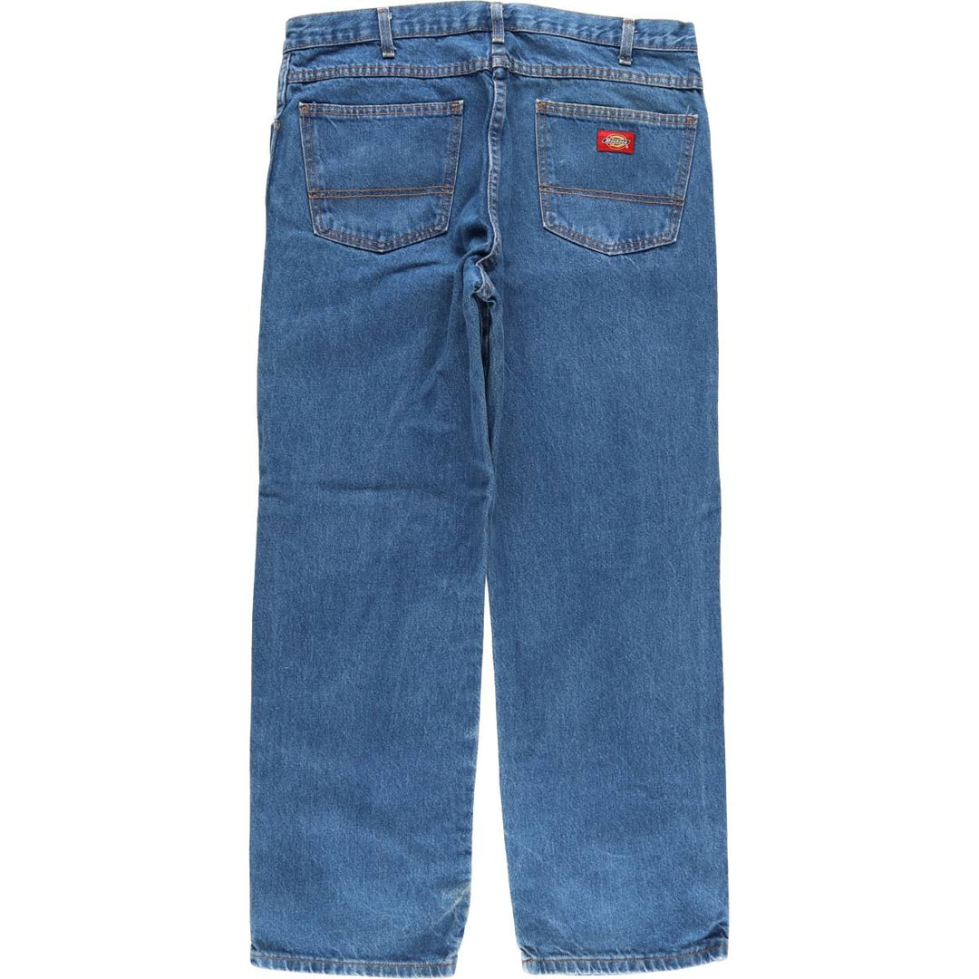 Dickies tapered denim pants for men, equivalent to W35 cotton blue type Vintage Second Hand