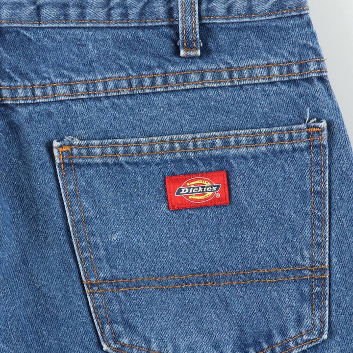 Dickies tapered denim pants for men, equivalent to W35 cotton blue type Vintage Second Hand