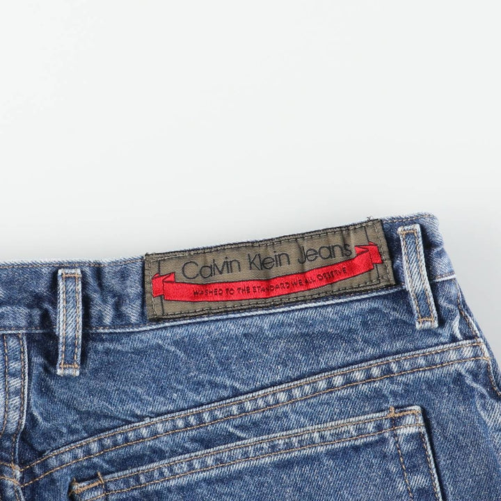 Calvin Klein Jeans Tapered Denim Pants, Made in USA, Men's, Size W34 cotton blue type Vintage Second Hand