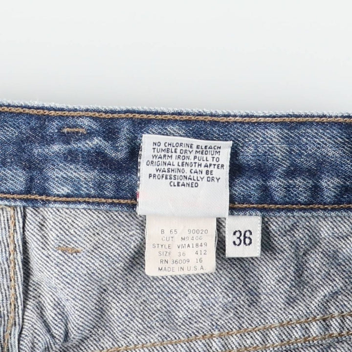 Calvin Klein Jeans Tapered Denim Pants, Made in USA, Men's, Size W34 cotton blue type Vintage Second Hand