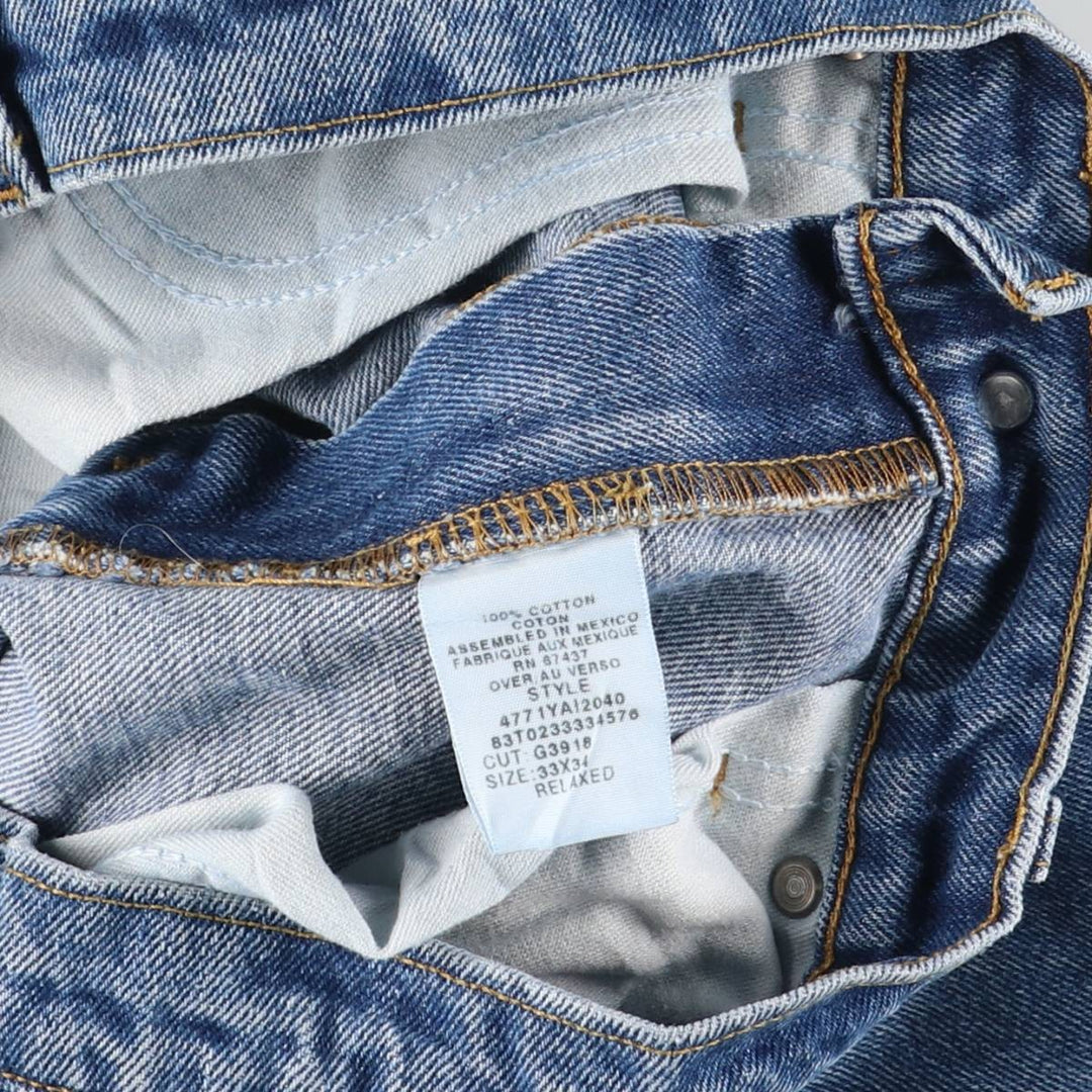 Ralph Lauren Polo Jeans Company Men's Tapered Denim Pants, Size W32 cotton blue type Vintage Second Hand