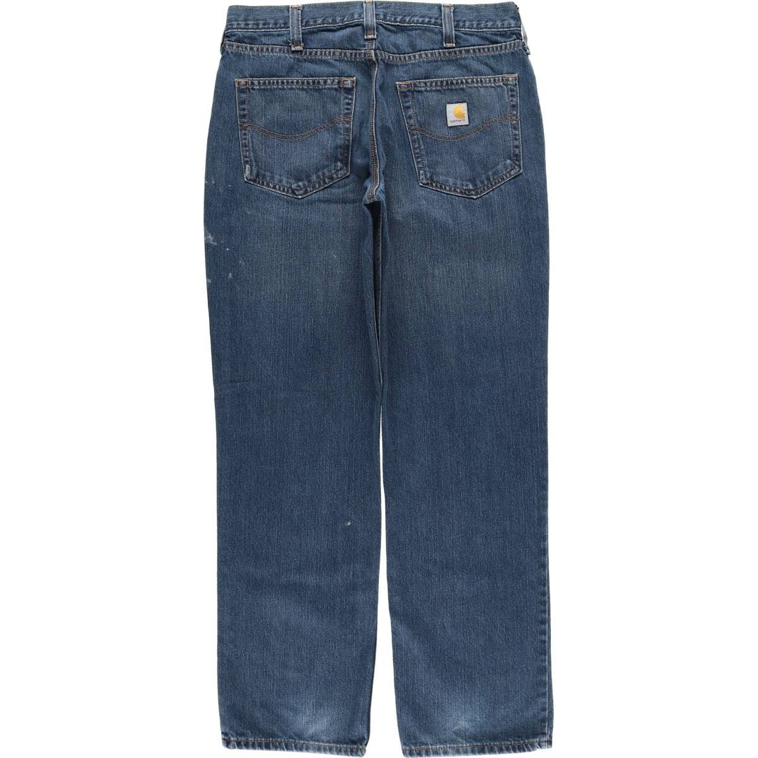 Carhartt Relaxed Fit Tapered Denim Pants for Men, W34 equivalent cotton blue type Vintage Second Hand