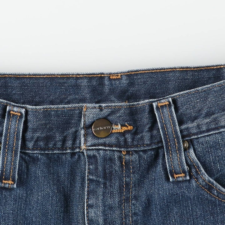 Carhartt Relaxed Fit Tapered Denim Pants for Men, W34 equivalent cotton blue type Vintage Second Hand