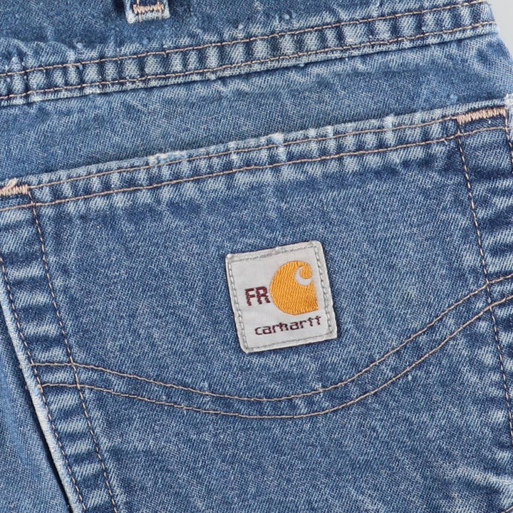 Carhartt FR Series Tapered Denim Pants, Made in USA, Men's, Size W34 unclear blue type Vintage Second Hand