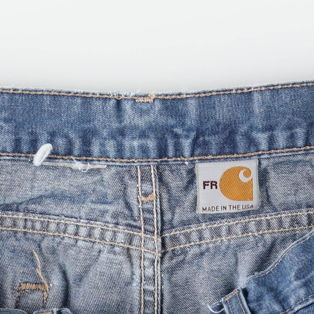 Carhartt FR Series Tapered Denim Pants, Made in USA, Men's, Size W34 unclear blue type Vintage Second Hand