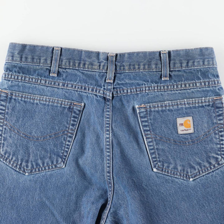 Carhartt FR Series Tapered Denim Pants, Made in USA, Men's, Size W34 unclear blue type Vintage Second Hand