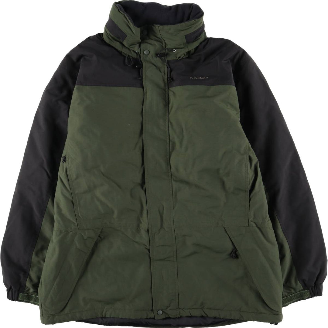 90s-00'S LLBean Padded Mountain Jacket, Shell Jacket, Puffer Jacket, Men's XL Nylon Khaki type Vintage Second Hand